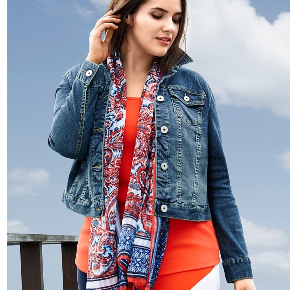 Lane Bryant Denim Jean Jacket w/ pockets Size 22